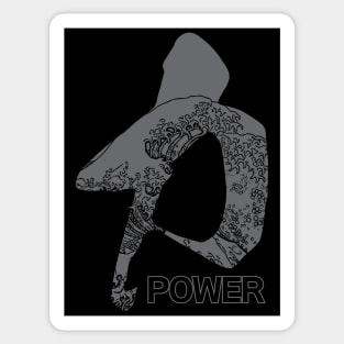 力 power in Japanese, kanji character Sticker